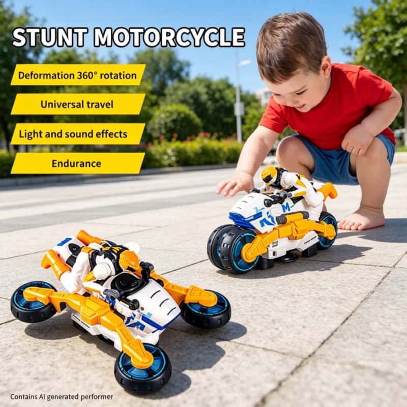 Kids Toys Kids Toys - Electric Stunt Transformable Motorcycle Children Toy