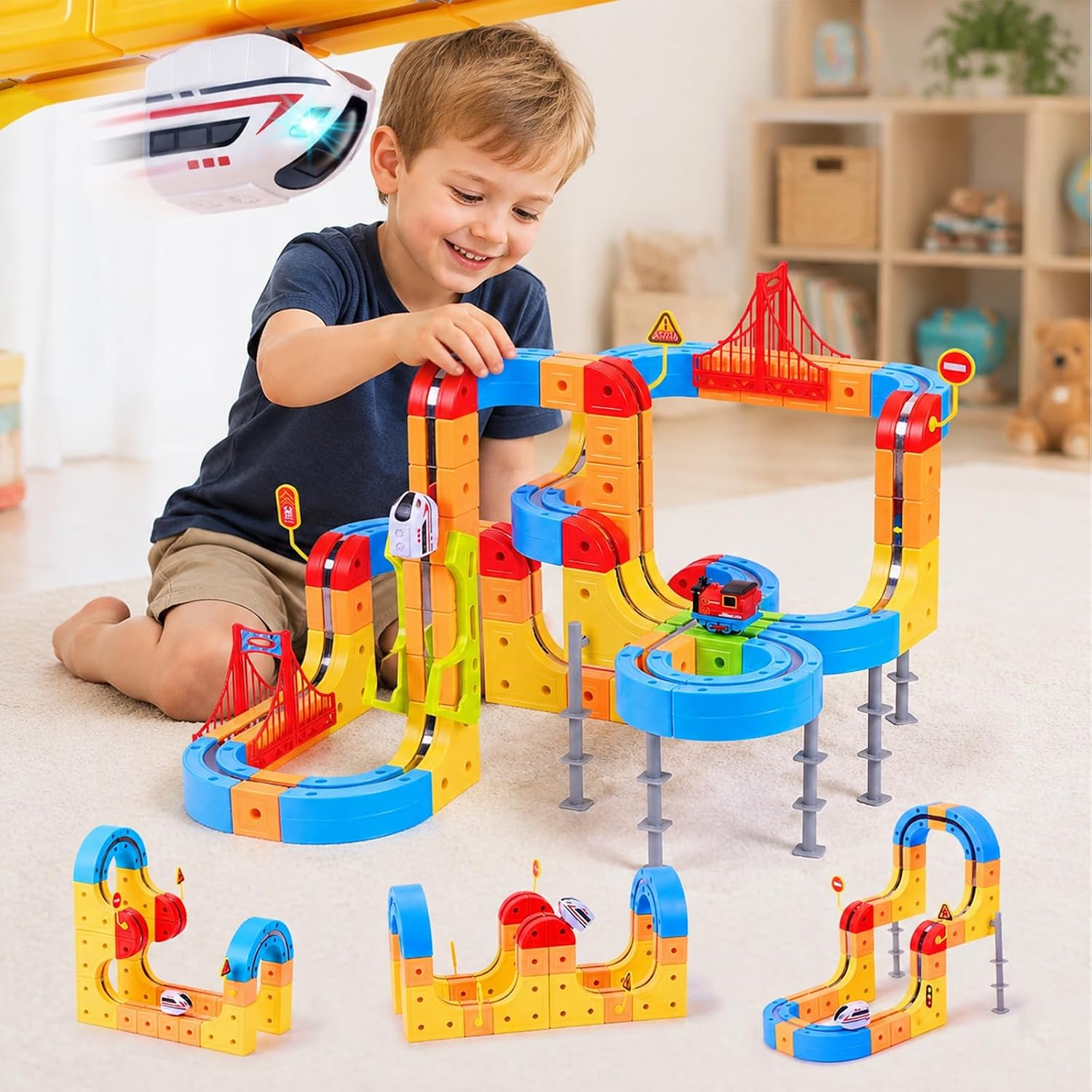 Kids Toys 3 Year Old - Electric Magnetic Levitation Train Set for