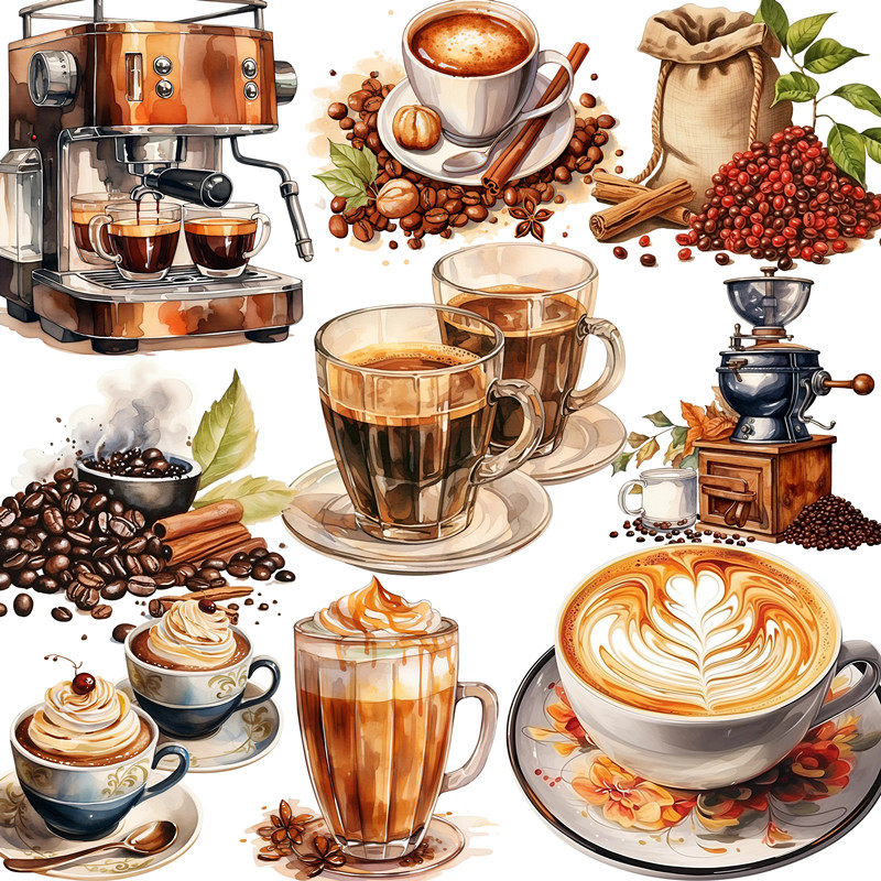 Kids Toys Vintage - Vintage coffee Stickers Crafts And Scrapbooking