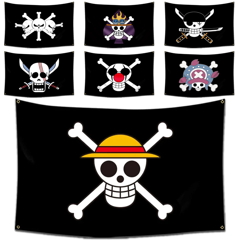 One Piece Jolly Roger Wall Ban - Banner Kids Toys ulasan dan harga