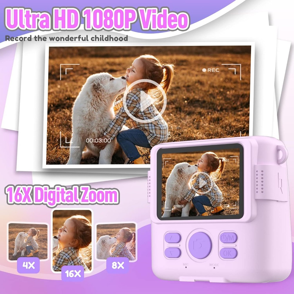 Instant Print Camera for Kids, - Kids Toys 3 Year Old ulasan dan harga