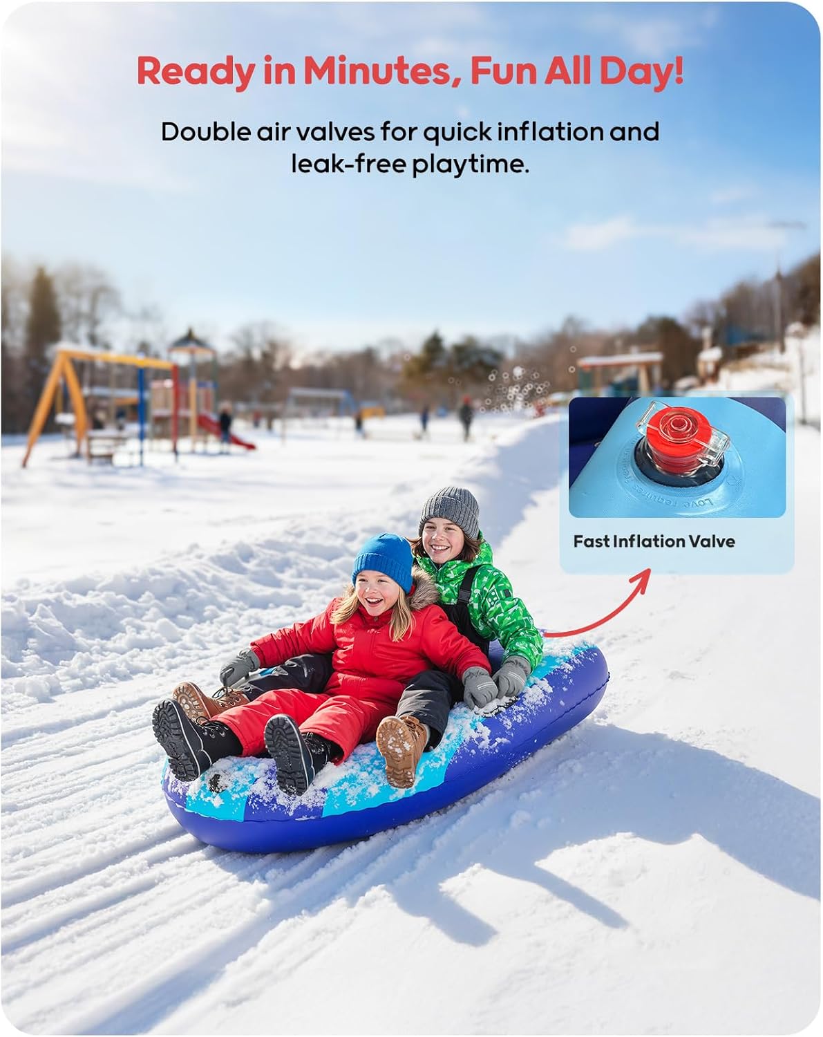 QPAU Inflatable PVC Snow Sled  - Kids Toys Kids Toys ulasan dan harga