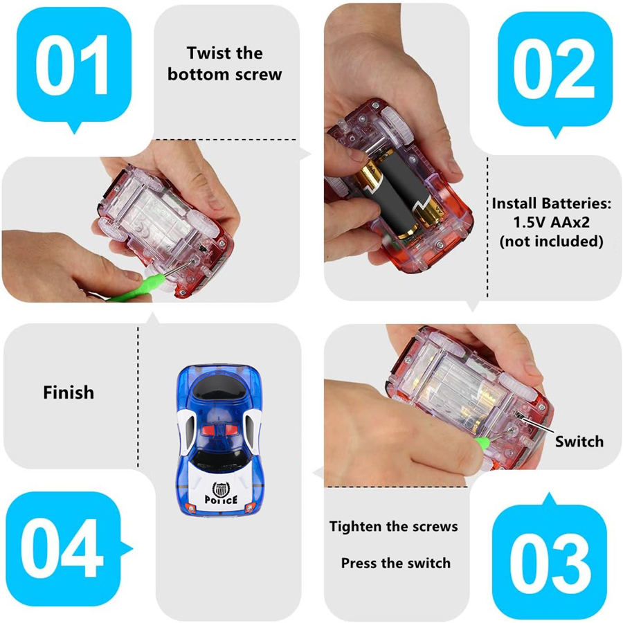 Magic Glowing Race Cars, Polic - Kids Toys Jeep ulasan dan harga