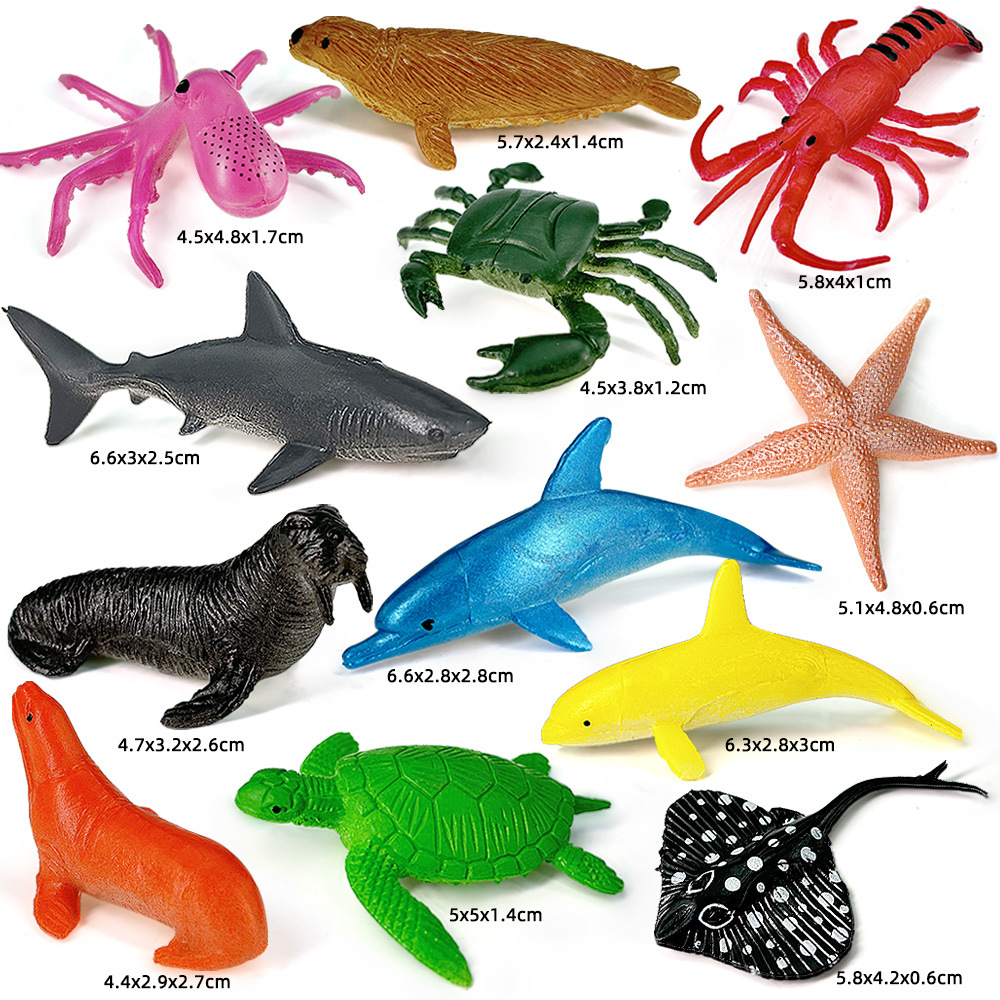 12pcs Ocean Sea Life Set Anima - Kids Toys 3 Year Old ulasan dan harga
