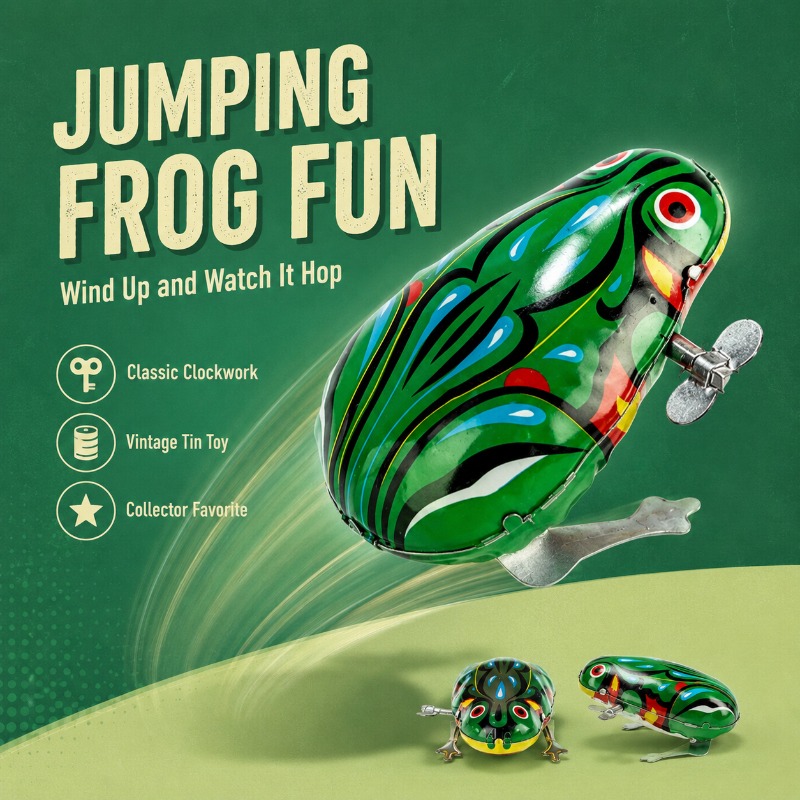 Traditional Wind Up Jumping Fr - Kids Toys Vintage ulasan dan harga