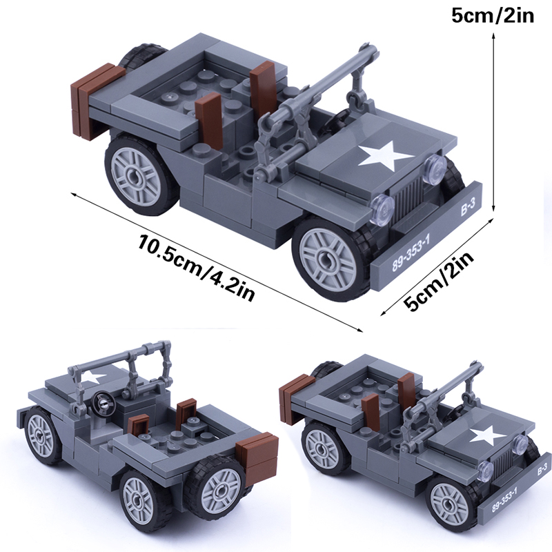 MOC WW2 Military US Figures Wi - Kids Toys Jeep ulasan dan harga