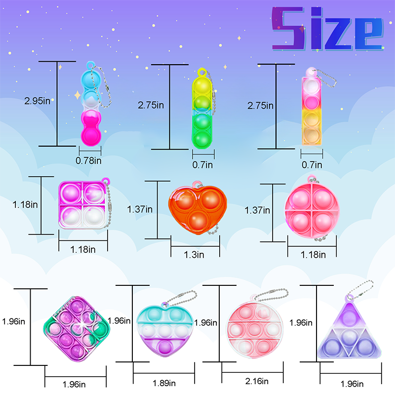 Mini Pop Keychain Fidget Toys  - Kids Toys Kids Toys ulasan dan harga