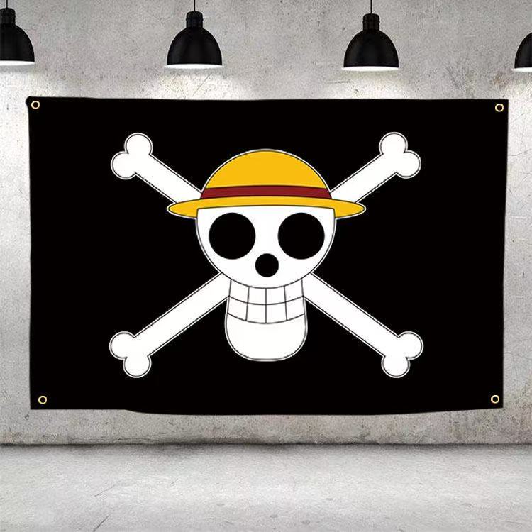 Luffy Zoro Pirate Emblem Flag  - Banner Kids Toys ulasan dan harga