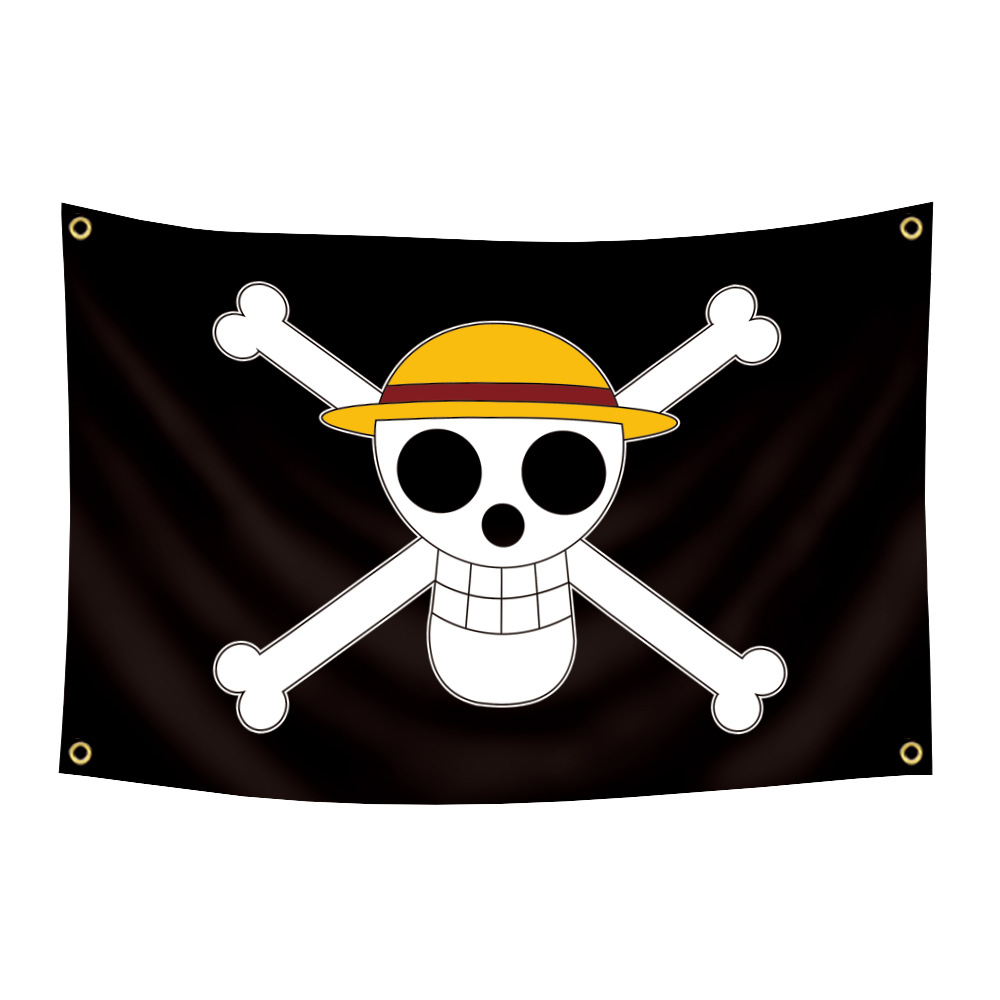 Luffy Zoro Pirate Emblem Flag  - Banner Kids Toys ulasan dan harga