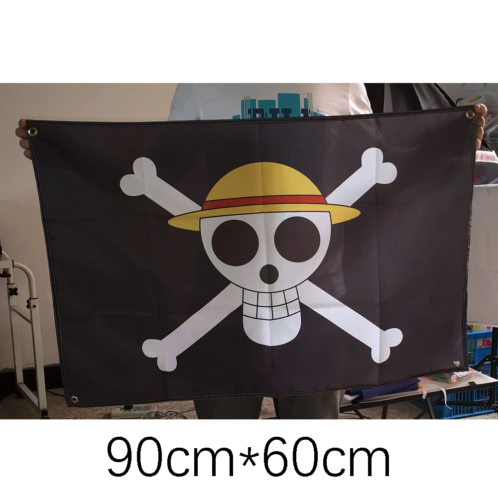 Luffy Zoro Pirate Emblem Flag  - Banner Kids Toys ulasan dan harga