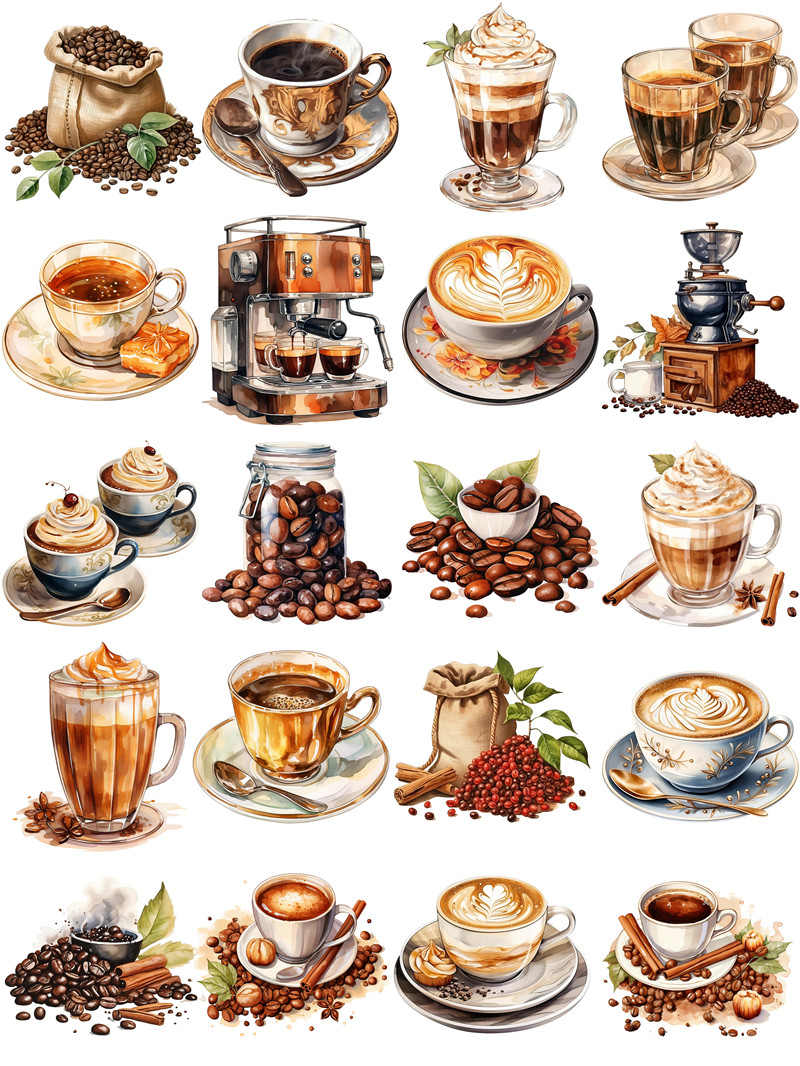 Vintage coffee Stickers Crafts - Kids Toys Vintage ulasan dan harga