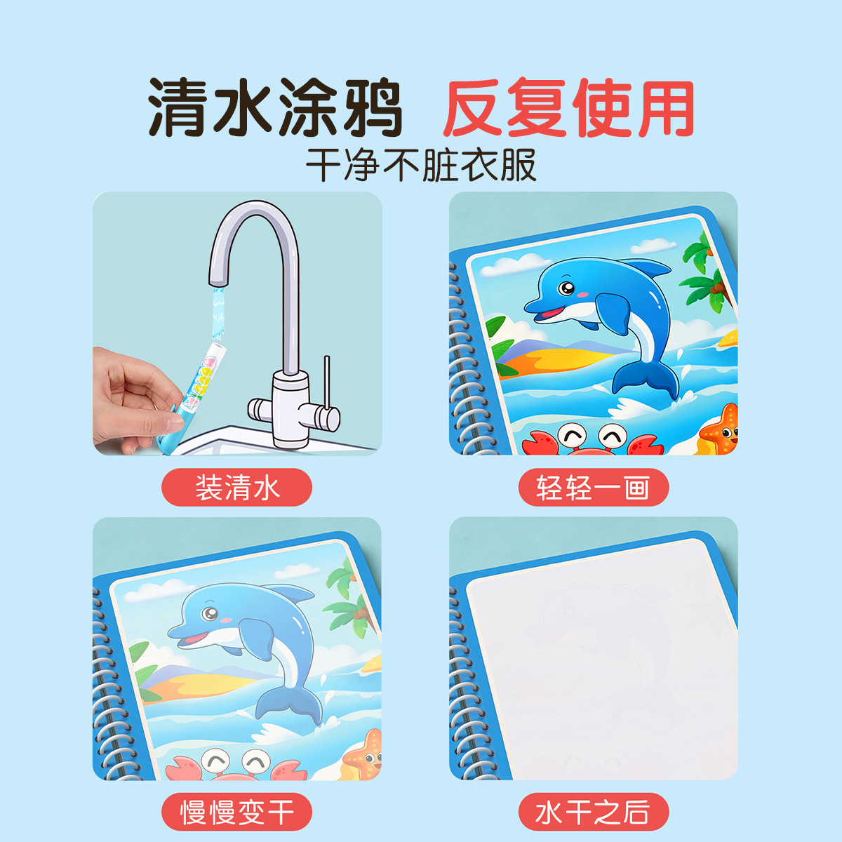 Magic Water Drawing Book for K - Kids Toys Drawing ulasan dan harga